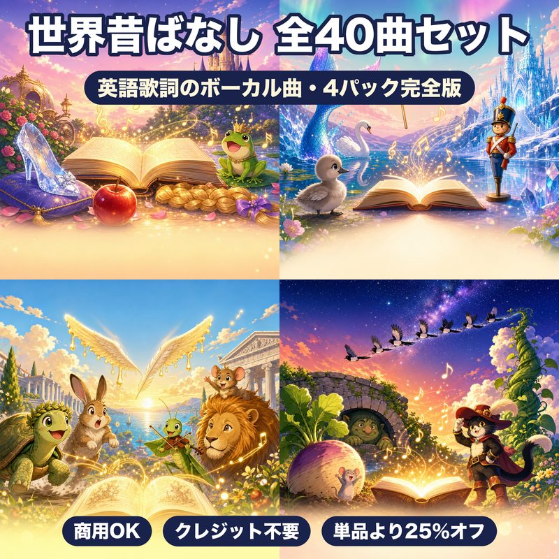 世界昔ばなし 全40曲セットのジャケット